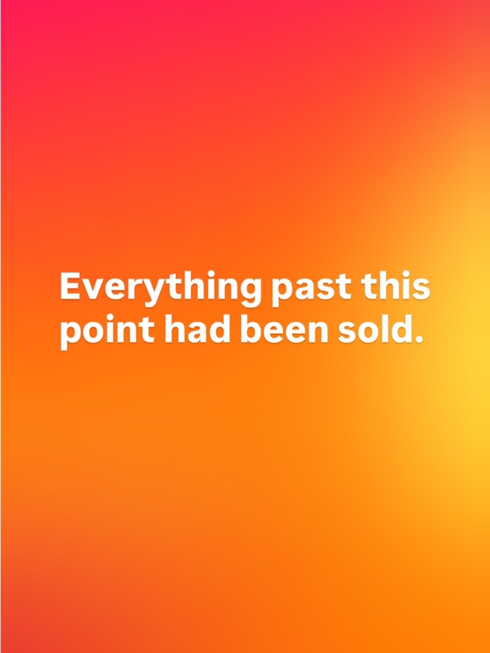 These items have been sold